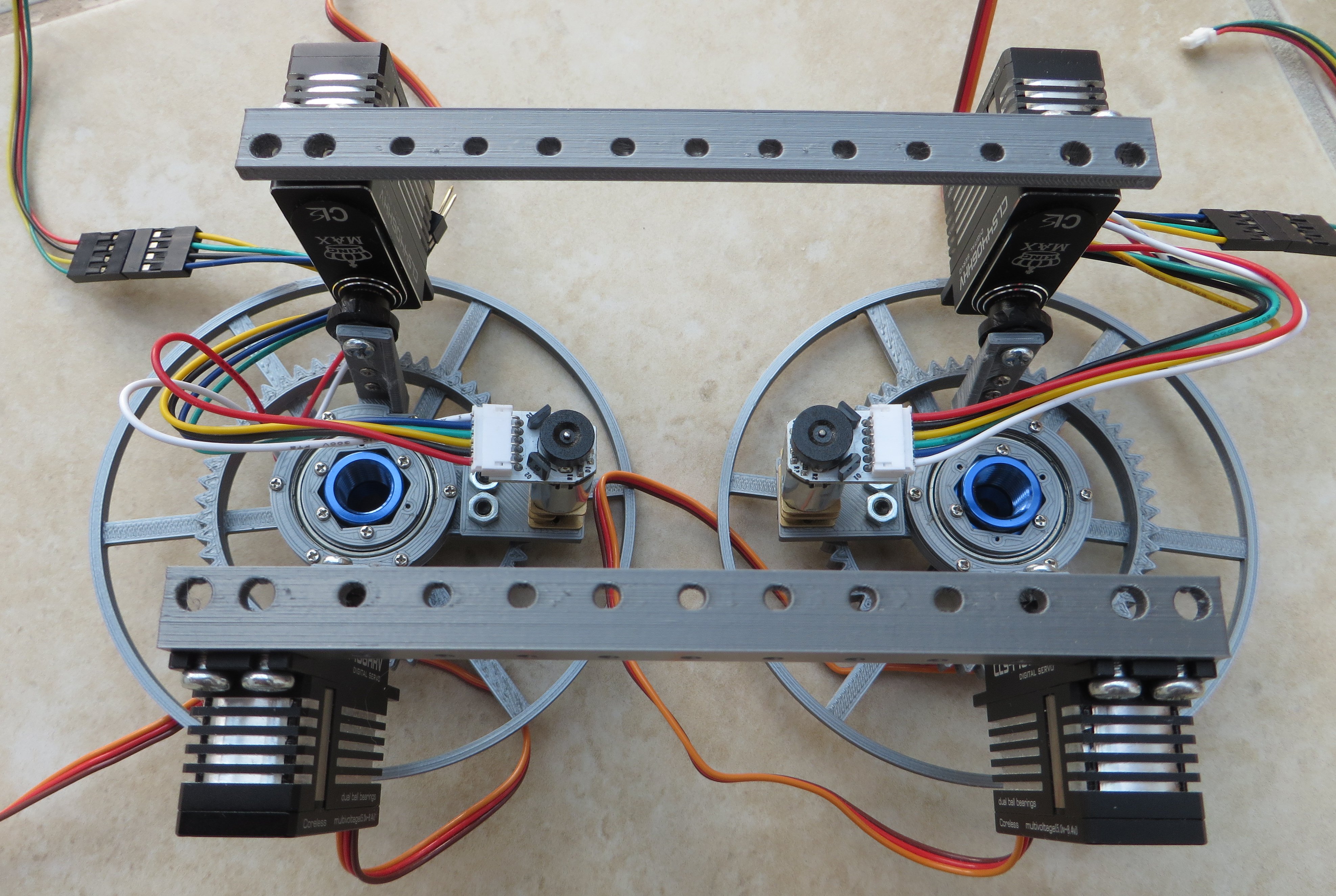 2 servos per axis