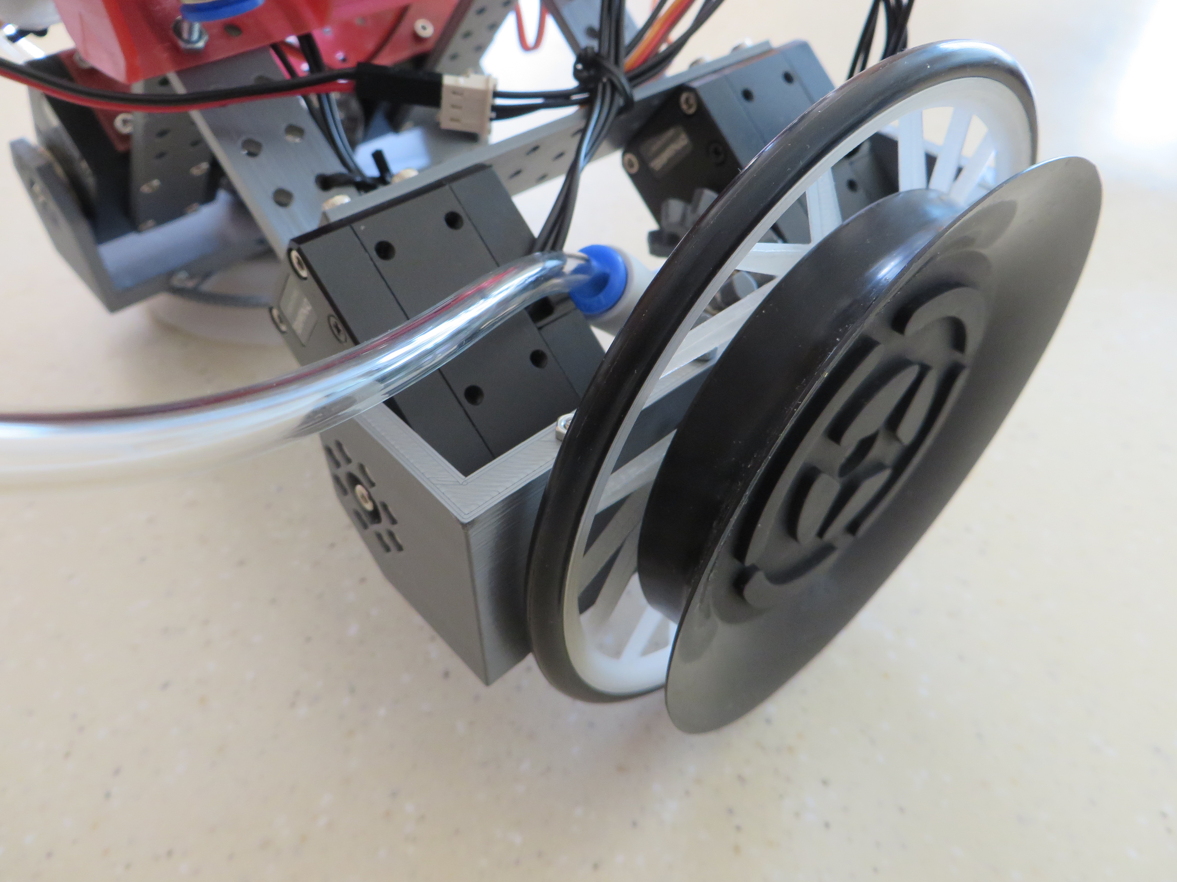 Robot leg in wheel mode